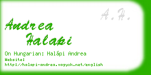 andrea halapi business card